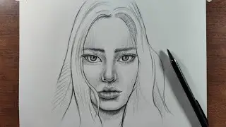 How to Draw a Simple Pencil Portrait Step by Step - Beginners