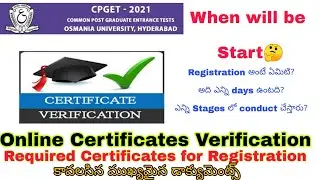 CPGET -2021 |Registration Documents| Required Certificates for Online Certificate Verification satya