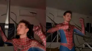 ДАНОН ТАНЦУЕТ В КОСТЮМЕ ЧЕЛОВЕКА ПАУКА