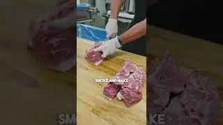 Boning out a pork butt for bratwursts! 🔪🌭 #shorts