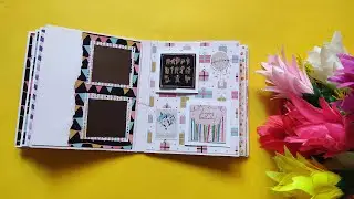Beautiful Scrapbook for Birthday | Easy & Quick Scrapbook Tutorial | Scrapbook Making ideas
