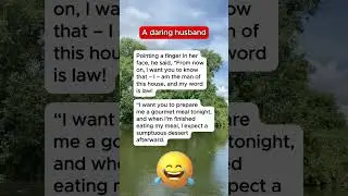 Funny Jokes | A daring husband. | #funny #jokes #humor #hilarious #welovejokes #memes