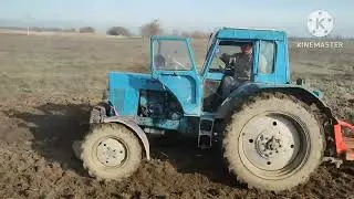 И снова пахота на тракторах МТЗ 82