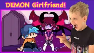 ORIGIN of DEMON GIRLFRIEND! Friday Night Funkin’ Logic - Cartoon Animation by GameToons - REACTION