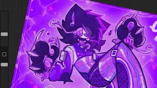 CYBER UNO 🌐💜 // Speedpaint // Oc | procreate