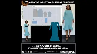 12 Crafts of Machine Knitting, Stockinet Technique, Background Design -designing  in DAK  Part 1
