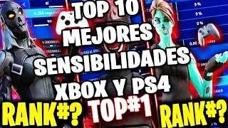🎬TOP|10 MEJORES SENSIBILIDADES DE FORTNITE PARA CONSOLA 60FPS🎮
