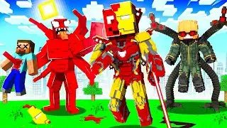 😱Minecraft speedrun SUPERHEROES vs. SUPERVILLAIN! Minecraft speedrun superheroes