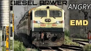 Diesel Power!! Angry EMD Action With Non - Stop Honking | Indian Railways