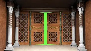 Amazing 3D Ramadan Kareem Opening Door Effect | Free Green Screen 2022