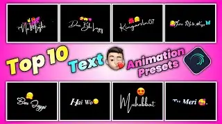 Top 10 New Text Animation Alight Motion | Alight Motion Text Presets | Alight Motion Effect Preset