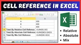 Cell Reference in Microsoft Excel in Hindi | Excel Me Cell Reference | Cell Reference in Excel