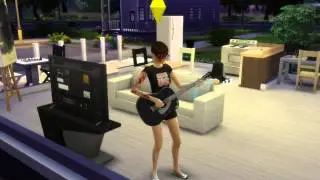 An odd place to take a nap - Sims 4