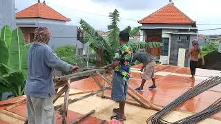 Bangun rumah lantai 2 besi 13 ulir 420 merek Hanil Jaya Steel HIJ