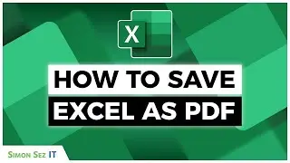 Saving An Excel Sheet As Pdf