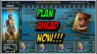 ARMANZ FUSION CALENDAR OUT NOW!!! MAKE SURE TO PLAN AHEAD! | Raid: Shadow Legends