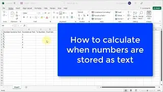 How to Calculate with Text in Excel When Numbers are Stored as Text