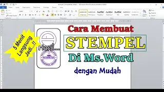 Cara Membuat STEMPEL di Ms.Word sangat mudah