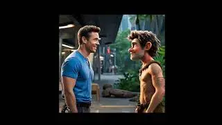 Blue Shirt Guy From Free Guy Meets Guy from The Croods MetaAi from my idea