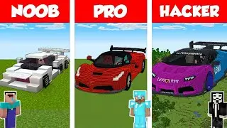Minecraft NOOB vs PRO vs HACKER:SPORT CAR #trending #shorts