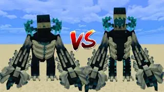 Dinosaur Warden vs T Rex Warden Minecraft Bedrock Mob Battle 1.19.30