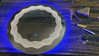 mirror glass  round led touch sensor installation||3 लाइटिंग सेंसर मिरर गिलास बनाना सीखें||surat