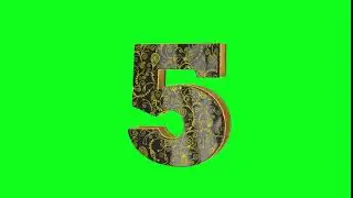 Floral countdown GREEN SCREEN