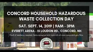2019 Concord Household Hazardous Waste Collection Day