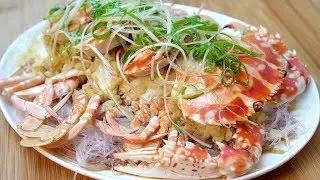 Ms. Ma's Kitchen-Delicious Cantonese-style Steamed Crabs with Vermicelli