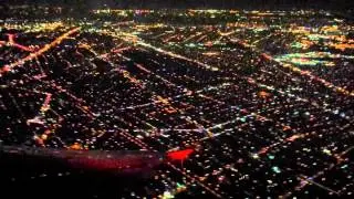 New York City July 4th Fireworks From Airplane Night View