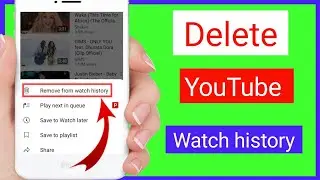 How to delete YouTube watch history|| Delete YouTube search history kise Kare