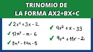 😍 CASOS DE FACTORIZACIÓN 5 TRINOMIO DE LA FORMA ax2+bx+c |  Factorizar un TRINOMIO