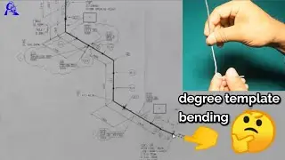 Pipe fabrication isometric drawing | template bending practice | in Hindi