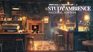 The BEST Winter Cafe Ambience ❄️ for a Cozy Night Study Escape