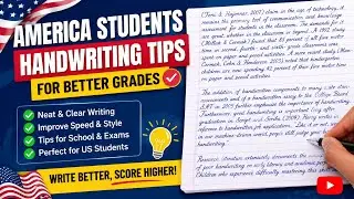 Improve Your Handwriting Like Top US Students - English 