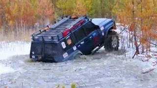 патрол с колесами 1м 20см утонул!!!