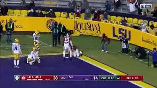 DeVonta Smith with a AMAZING One Handed Grab | #1 Alabama @ LSU