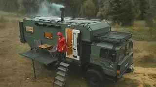 CAMPING IN THE RAIN WITH OUR NEW TRUCK CARAVAN
