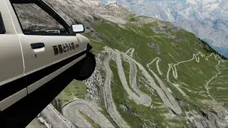 It's Like Irohazaka, But Harder (sorry for the bad framerate lmao) [BeamNG.Drive]