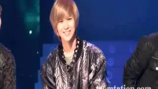 101204 Taemin again smiled at onew's voice crack  @TBS 2nd Annual Concert Part 2/3