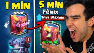 GANHEI A NOVA LENDÁRIA FENIX E UPEI NÍVEL MÁXIMO! CLASH ROYALE