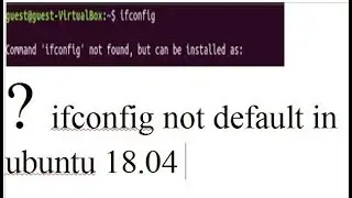 ifconfig is not in ubuntu 18.04 ? 