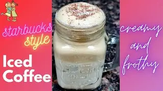 Starbucks Style frothy ICED COFFEE at home | Iced Coffee Recipe without machine | ICED COFFEE