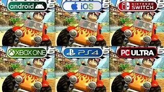 Beach Buggy Racing | Android vs iOS vs Nintendo Switch vs Xbox One vs PS4 vs PC Ultra | Side by Side
