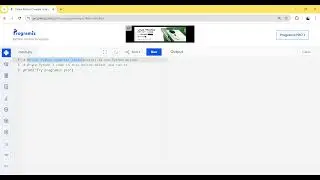 How to run simple python program in online compiler