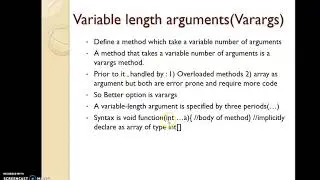 Varargs Method