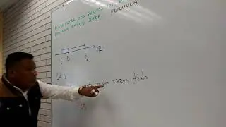PUNTO ENTRE DOS PUNTOS EN EL SISTEMA UNIDIMENSIONAL CON UNA RAZÓN DADA Formula