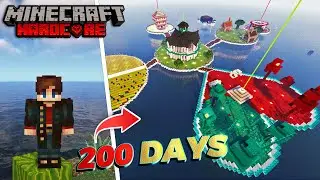 I SURVIVED 200 DAYS ON A SURVIVAL ISLAND IN MINECRAFT HARDCORE  (HINDI)