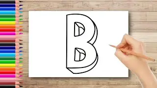 3D LETTER 'B' DRAWING