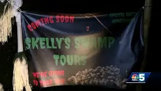 Swamp-themed Halloween display lights up Peru, NY, home